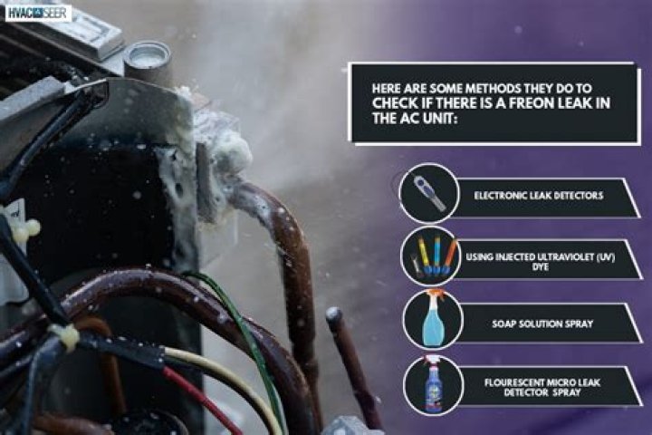 How can you tell if Freon is leaking?